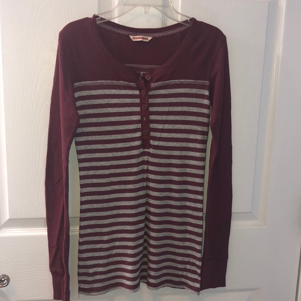 Long sleeved striped shirt